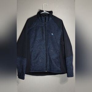 Elevate Sport Blue Softhell Zip Front Jacket Sz (L)